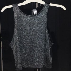 H&M Silver Crop Top